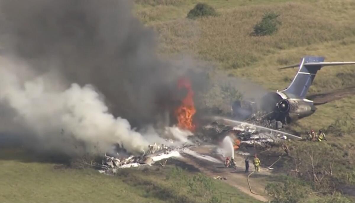 NTSB Controls jammed on private jet that crashed in Houston The